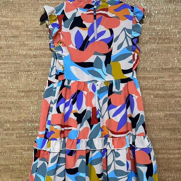 JODIFL Multicolor Abstract Ruffle Dress - Picture 2 of 6